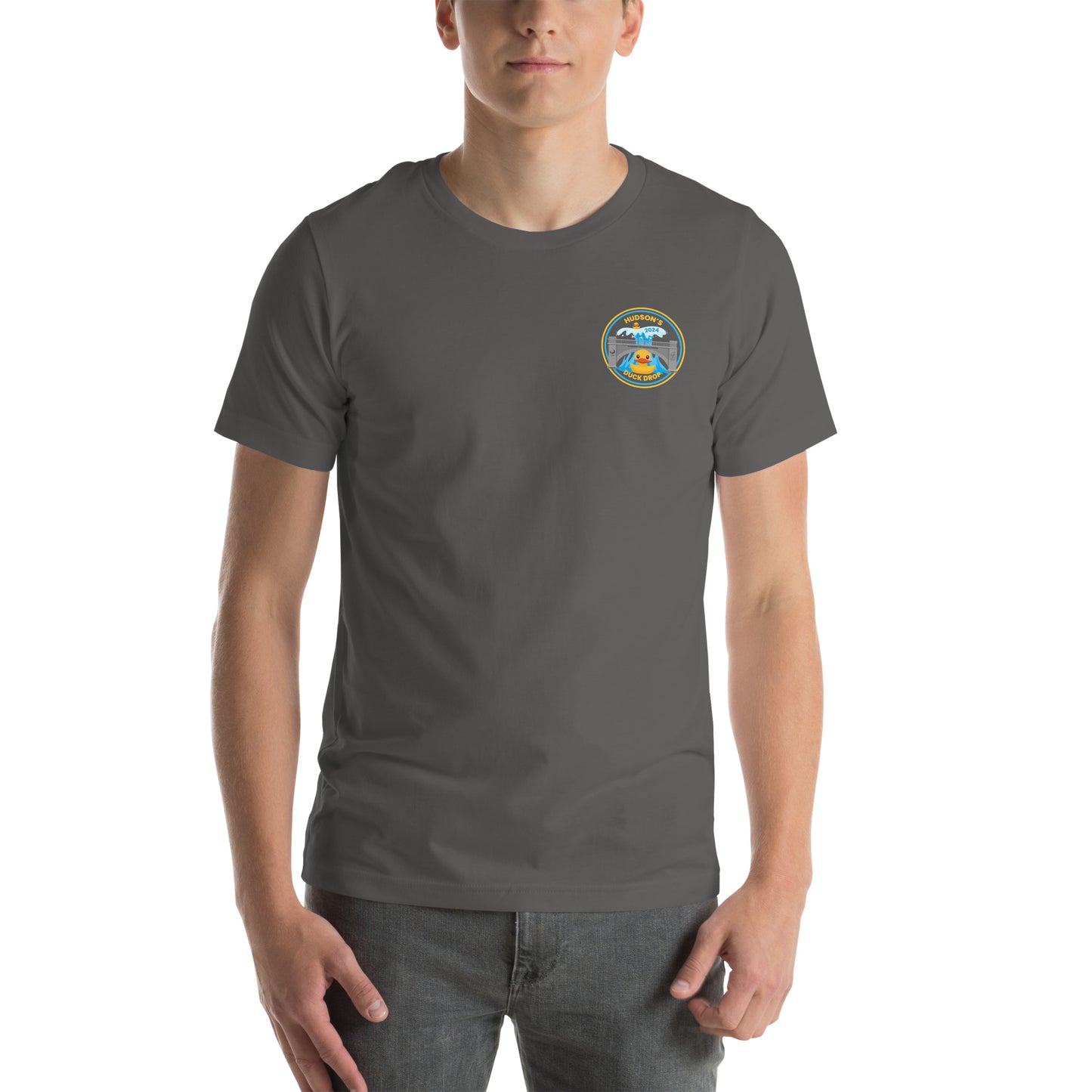 Hudson's Duck Drop Unisex T-shirt with Back Design