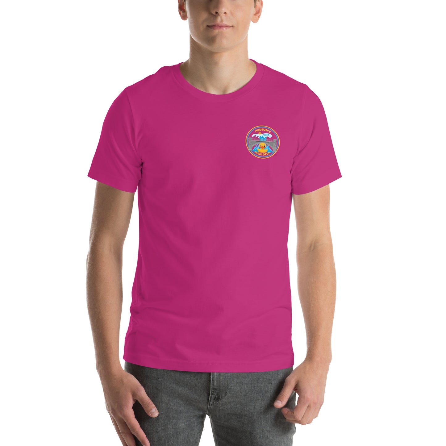 Hudson's Duck Drop Unisex T-shirt with Back Design