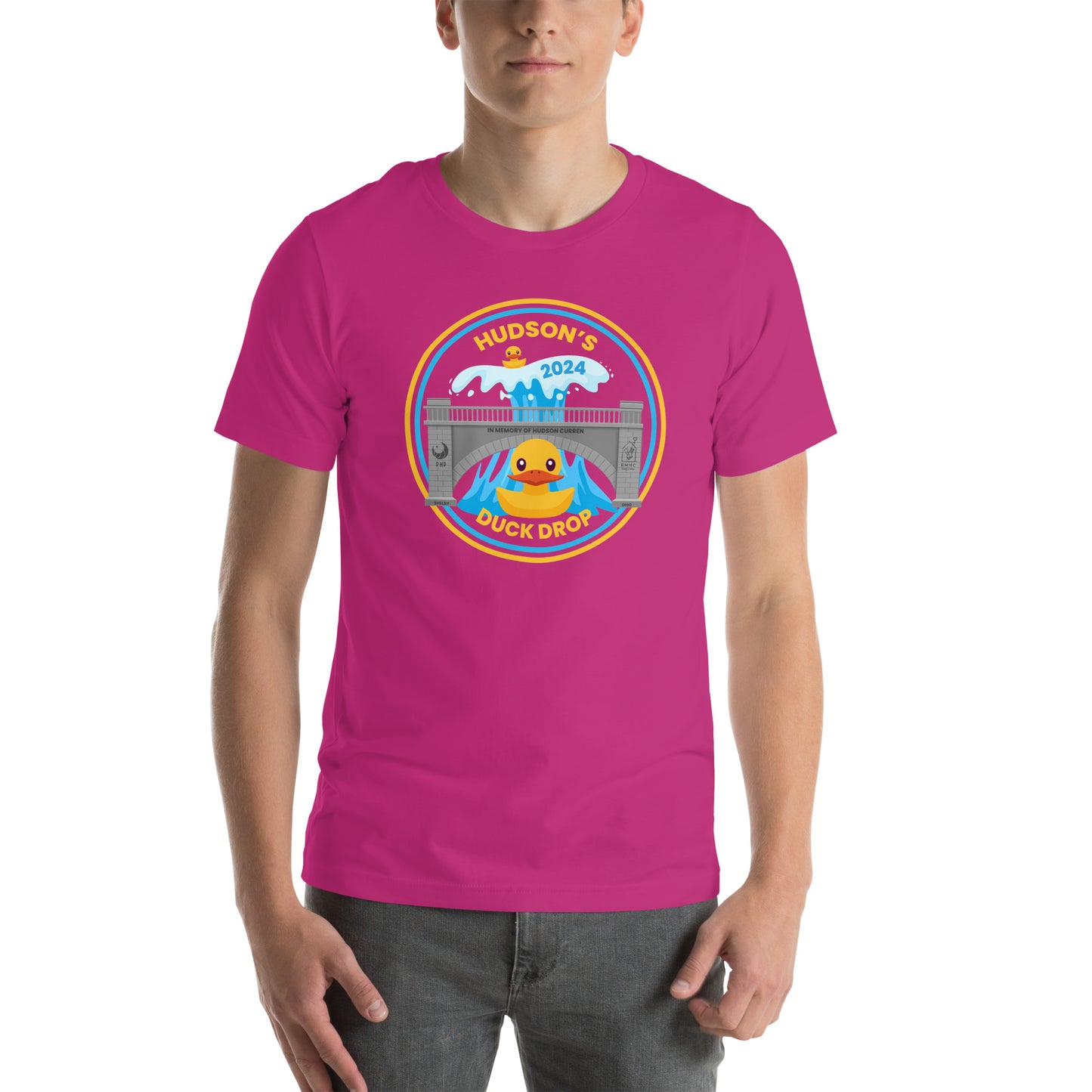 Hudson's Duck Drop Unisex T-shirt with Front Design